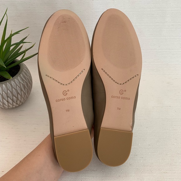 New Corso Como Briannah Light Brown Leather Mules Woman’s 7M - Picture 8 of 10